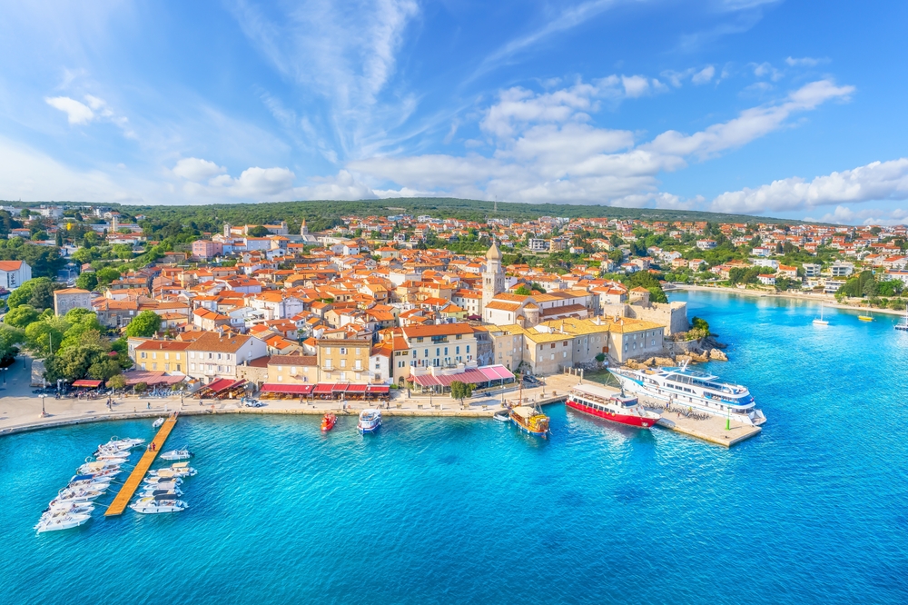 la ville de Krk sur l'île du même nom